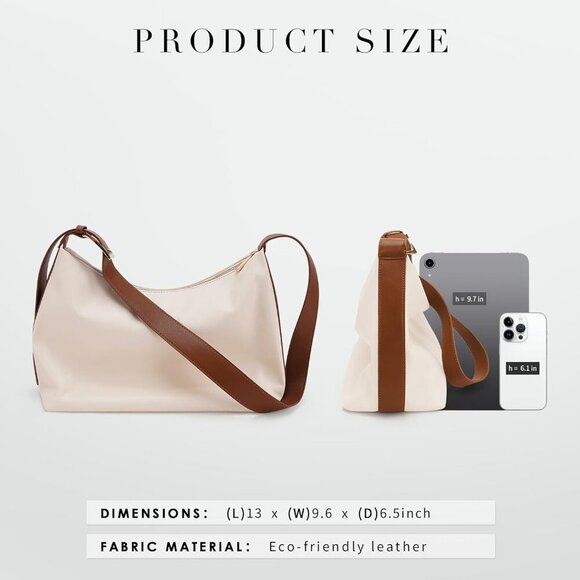 Vegan Leather Hobo Bag Women Tote Shoulder Purse Crossbody Adjustable Strap - Picture 4 of 8